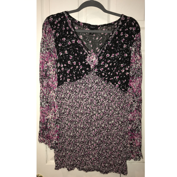 Sheer Multi Roses Tunic - Picture 1 of 7